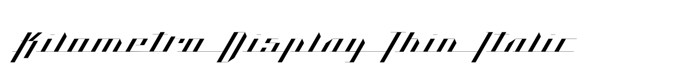 Kilometro Display Thin Italic image